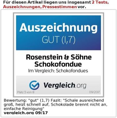Шоколадне фондю Rosenstein & Shne електричне шоколадне фондю на 2 особи, 15 Вт (електричне шоколадне фондю, електричне шоколадне фондю, дитяче Різдво)