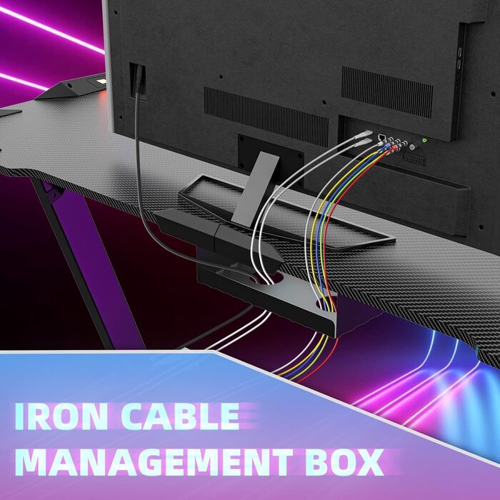 Ігровий стіл Storeo Imp, 160 x 70 x 80 см, МДФ / сталь / вуглецеве волокно, чорний