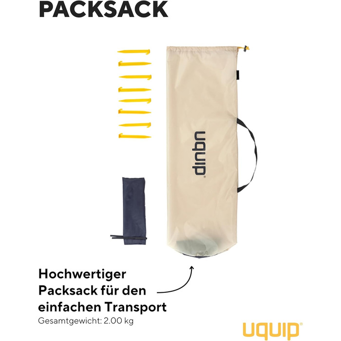 Пляжний намет Uquip Buzzy Boulder 150 x 110 x 215 см Пляжний намет UPF 50 для захисту від сонця, вітру та дощу Портативний пляжний намет із системою швидкого складання Ідеально підходить для пляжу, кемпінгу та пікніків