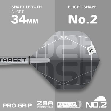 Набір дротиків Target Darts Nathan Aspinall x Echo зі швейцарським наконечником з вольфрамової сталі 90 дротики ASP Player Edition, дротики Pro Grip та дерги Pro Ultra No.2, в комплекті інструмент SP Tool, професійні набори дротиків 23 г