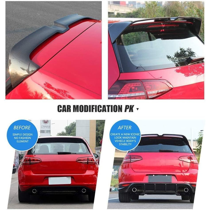 Задній спойлер REXGEL ABS для VW Golf 7/7.5 VII 7R-GTI 2014-2019, Спойлер на даху Крило Задній спойлер Крило Губа Губа Модифікація автомобіля Аксесуари