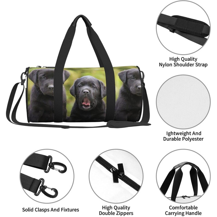 Велика дорожня сумка Гавайська Пальма Легка та міцна Ідеальний подарунок для походів, відпусток, ділових поїздок та іншого, Лабрадор Ретрівер, Універсальний розмір