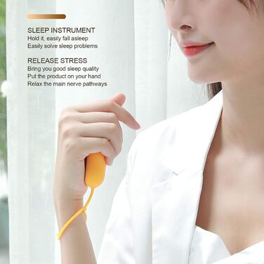 Пристрій для сну, тихе носіння для дорослих, полегшення тривоги, заряджається від USB, мікрострумовий засіб для безсоння, портативна підтримка для покращення глибокого сну (жовтий)