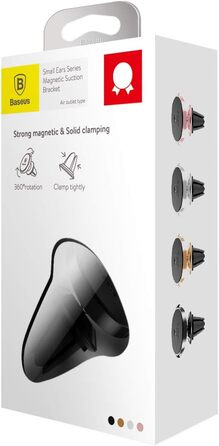 Магнітний тримач для мобільного телефону Baseus Small Ears Series Тримач для смартфона (для вентиляції автомобіля) чорний (SUER-A0