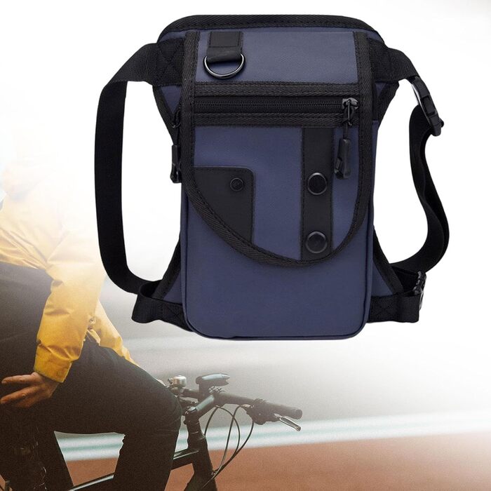 Поясна сумка Fenteer, сумка для відпочинку, регульована сумка, водонепроникна сумка для ніг, сумка для риболовлі для подорожей на природі, для дорослих, синя