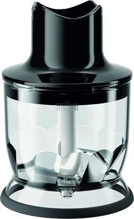 Насадка для побутового подрібнювача Braun MQ 20 - Аксесуари для ручного блендера, сумісні з ручним блендером Braun Household MultiQuick з системою EasyClick, 350 мл, чорний
