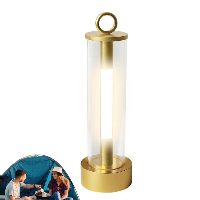 Кемпінговий, 3 режими, підвісний яскравий світлодіодний ліхтар, 2000 мАг, акумуляторний, заряджається від USB, портативний ліхтар для кемпінгу до 18 годин, для дому, спальні, походів, скелелазіння, подорожей, золотистий