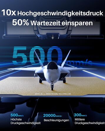 Принтер, висока швидкість до 500 мм/с, 121-точкове автоматичне вирівнювання ложа, двошвидкісний прямий екструдер 300 , розмір друк