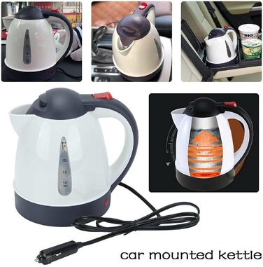 Автомобільний чайник гарячий чайник чайник з нержавіючої сталі 150 Вт чайник з підігрівом води 1л для пиття кави або дитячого харч