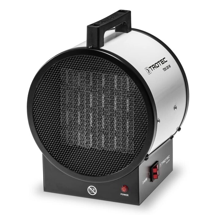 Електричний будівельний обігрівач TROTEC TDS 20 M теплова потужність 1,5 кВт / 3 кВт об&39єм повітря електричного обігрівача 290 м/год вентилятор-обігрівач з термостатом, керамічний
