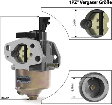 Заміна комплекту карбюратора генератора 1PZ 5HX-7MZ для двигуна GX160 GX200 168F 2KW-3KW Генератор енергії газонокосарки