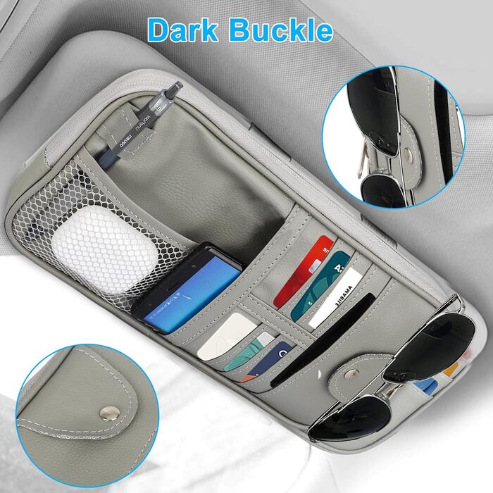 Організатор для сонцезахисного козирка автомобіля Linkstyle, шкіряні аксесуари для салону автомобіля, органайзер для сонцезахисних