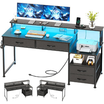 Письмовий стіл MUTUN з 4 шухлядами та тримачем для навушників