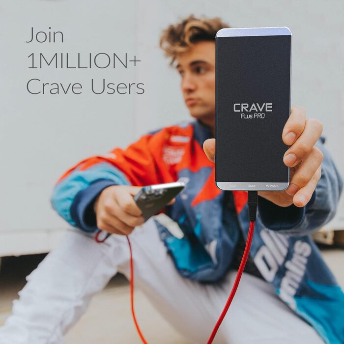 Портативний алюмінієвий зарядний пристрій Crave PD Power Bank, Plus PRO на 20000 мАг Швидка зарядка QC3.0 два порти блок живлення