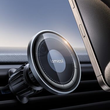Автомобільний тримач мобільного телефону Lamicall для автомобільного кріплення MagSafe - 2024 HD скляна пластина Сильний магнітний