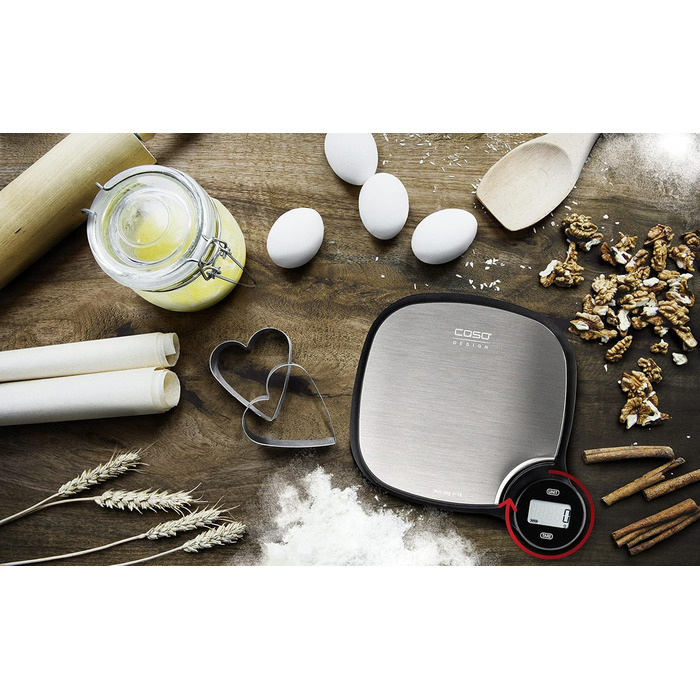 Дизайнерські кухонні ваги, цифрові кухонні ваги, використання без батарейок завдяки кінетичній енергії, екологічно чисті та стійкі