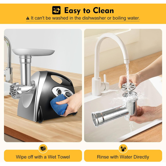 М'ясорубка електрична з нержавіючої сталі 2800 Вт Електрична м'ясорубка ковбаса машина з нержавіючої сталі ковбаса м'ясорубка м'яс