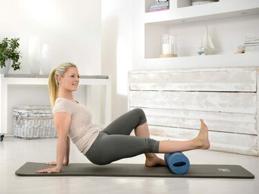 Міофасційний валик SISSEL Фасційний валик з виїмкою для захоплення Фасційний валик для спини 40 см Ергономічний для спини та хребта Пінопластовий валик з матеріалу EPP Міцний та стабільний за розмірами, синій