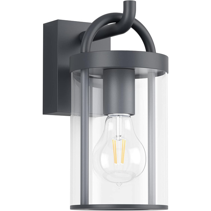 Вуличний настінний світильник Klighten Vintage, Настінний світильник Outdoor Industrial, Антрацитовий зовнішній світильник Промисл