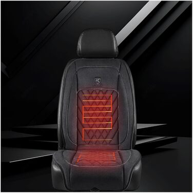 Чохли для сидінь NURII з підігрівом 12 В, інтелектуальне керування, регульована температура Підігрів сидінь Uto 12 В Універсальні комфортні чохли для сидінь Uto для вантажівки, -1Pckung 1Pckung (H, 2 упаковки)