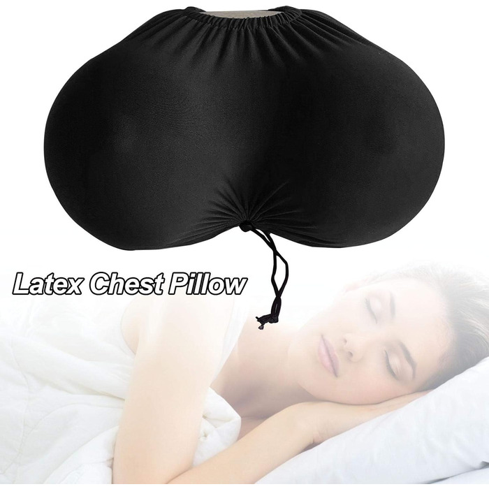 Жіноча подушка для грудей, штучна подушка для грудей, плюшева подушка для пар та подарунків на день народження, м&39яка подушка для сну з піни з ефектом пам&39яті 29 x 20 x 14 см, чорна