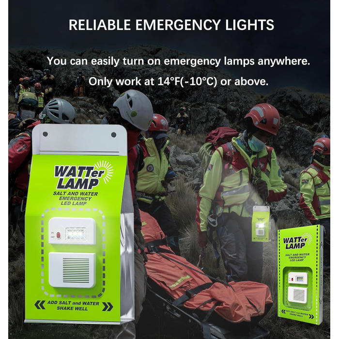 Лампа з 3 світлодіодними намистинами для морської води - екологічне зовнішнє освітлення для кемпінгу, походів, риболовлі Батарейки не потрібні, аварійне освітлення з часом роботи 140 годин Необхідне спорядження для виживання під час відключення електроене