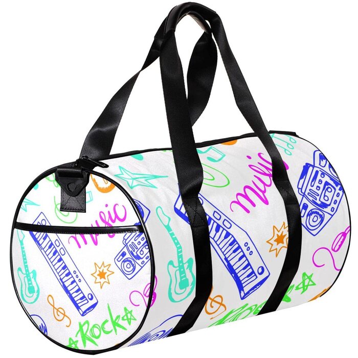 Спортивна сумка, маленька дорожня сумка, сумка для йоги, з музичним принтом, сумка для фітнесу на відкритому повітрі, сумка-тоут