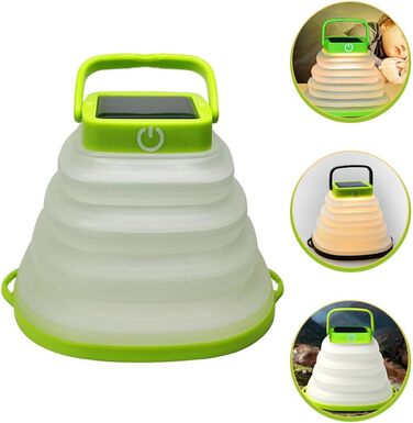 Портативний сонячний ліхтар із функцією заряджання через USB, складний світлодіодний ліхтар для кемпінгу та намету, призначений для використання на свіжому повітрі та в надзвичайних ситуаціях. Легкий та компактний, з практичною ручкою для підвішування.