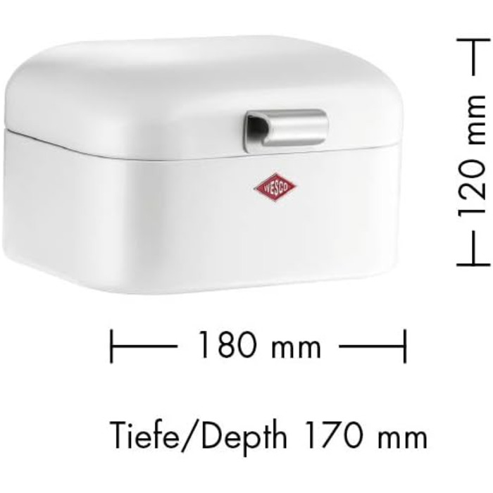 Хлібниця Wesco Mini Grandy 17 x 18 x 12 см (Д/Ш/В) чорна