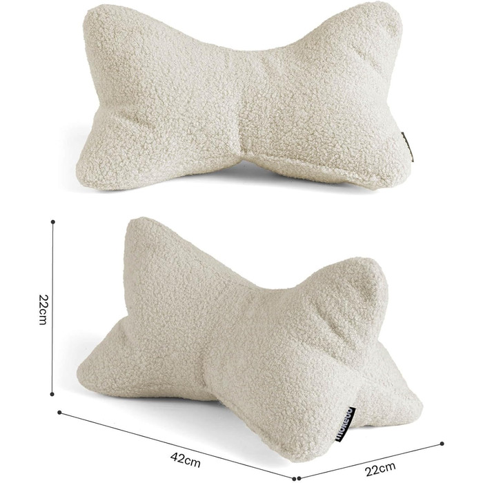 Подушка для читання mokebo Кістка для читання з мякої тканини букле, ергономічна подушка для шиї з затишної плюшевої тканини, гнучка підставка для книг, електронних книг або планшетів або як подушка для дивана з натуральної бежевої тканини букле