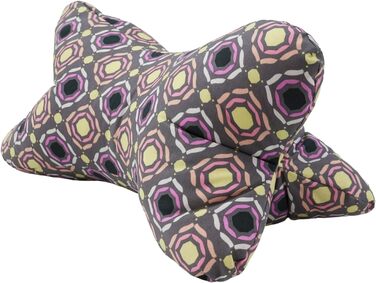 Велика подушка для читання, приблизно 44x23 см Подушка для шиї, яку можна використовувати як підставку для книги та як подушку для читання Можна прати при 60C, виготовлена з високоякісної дизайнерської тканини з принтом, 100 бавовна (бавовна, сіро-білий к