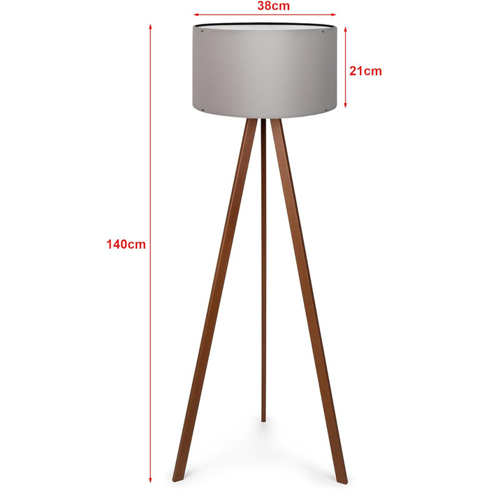 Торшер на штативі світло для вітальні 140 см ефект дерева