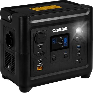 ЗВЕЛИКІ ЄМНОСТІ - 750 Вт - Літій-літій-літій-полімерний акумулятор - 80 після &gt 2000 циклів зарядки - SOS - USB-C/USB-A/автомобільний/Schuko штекер (0 ПДВ, 500 Вт), 500 3