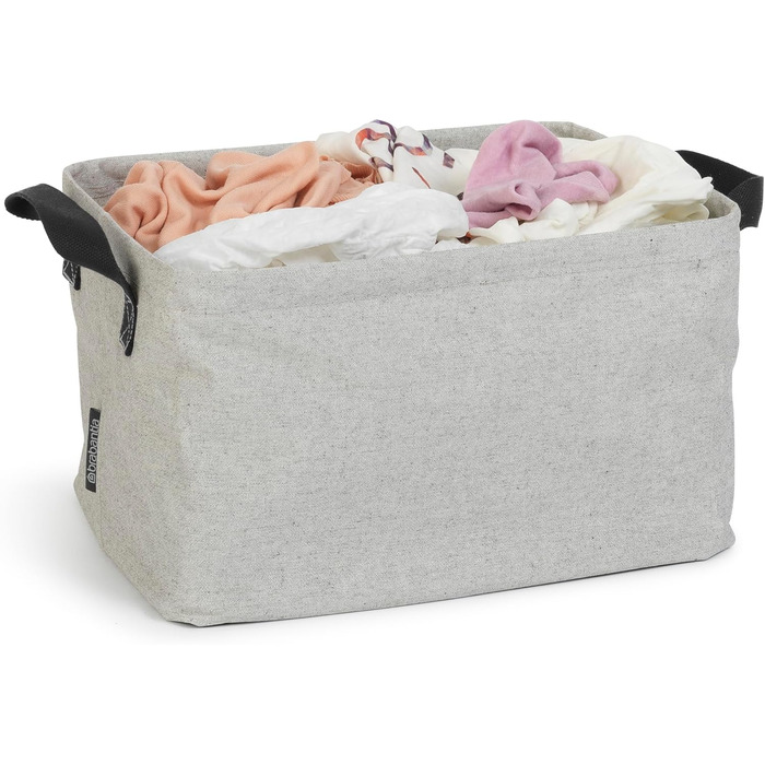 Складний кошик для білизни - Багатофункціональний ящик для зберігання паперу та іграшок - Велика ємність - Для вологого та сухого прання - Водонепроникне покриття - Органайзер - Сірий - 35 л, 30 x 20 x 10 см