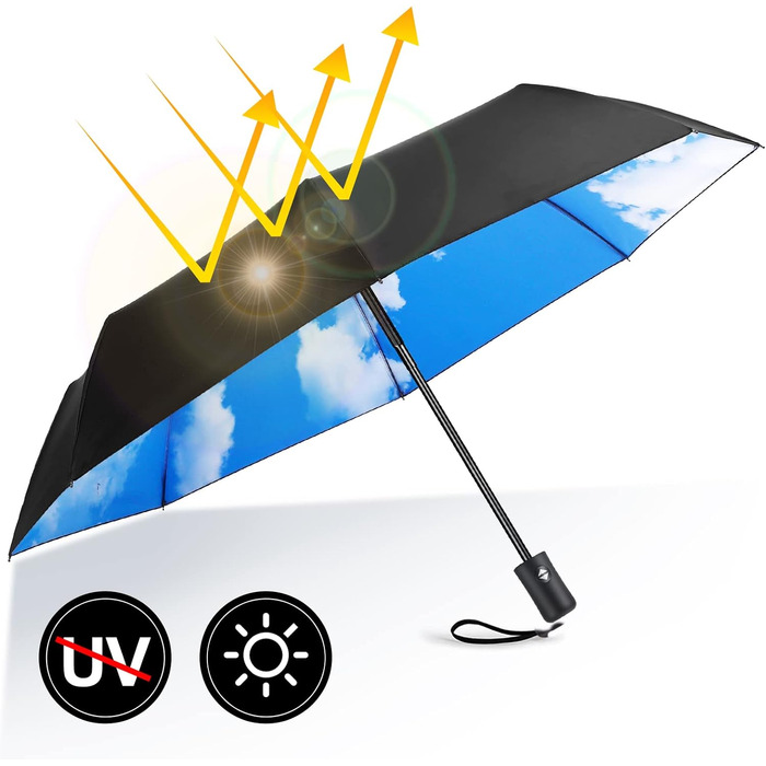 Складна туристична парасолька JIGUOOR вітрозахисна міцна 8-реберна захист від ультрафіолету Компактна парасолька зі стійкістю до ч