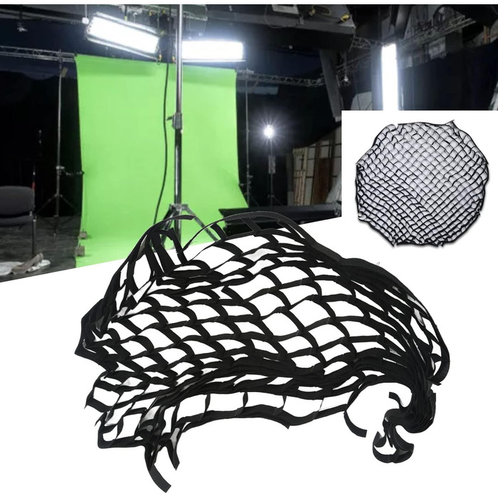 Восьмикутний софтбокс Softbox Grille Стільникова сітка Light Focus Softbox Grid Mesh для портретної та відеозйомки (90 см/35,4 дюйма)