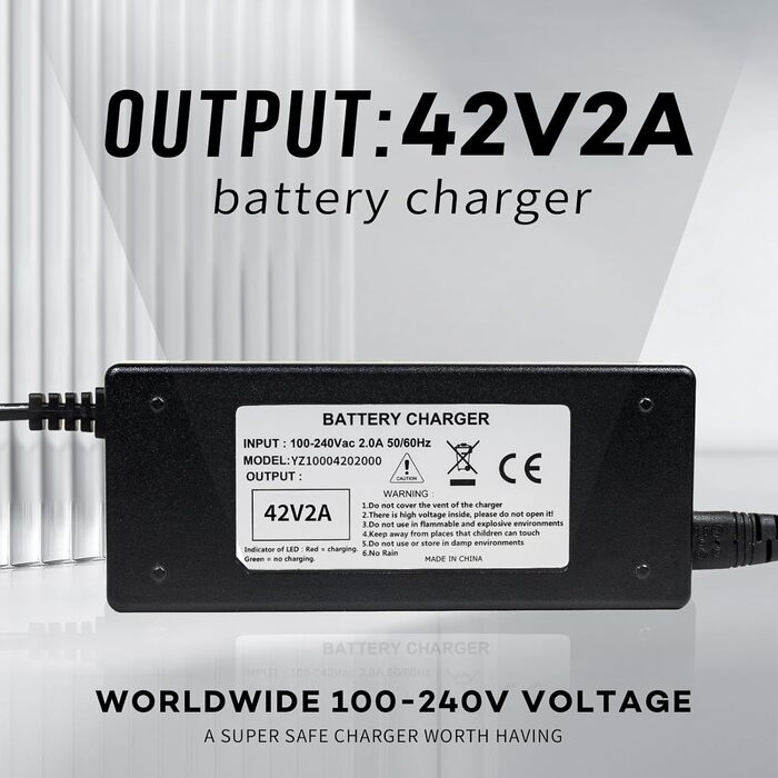 Зарядний пристрій 42 V 2 A для електроскутерів та електровелосипедів