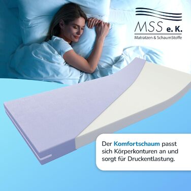 Матрац MSS eK Easy Active 60 x 120 x 11 см, що згортається, для дітей та дорослих, синій чохол, комфортна піна, 60 x 120 см