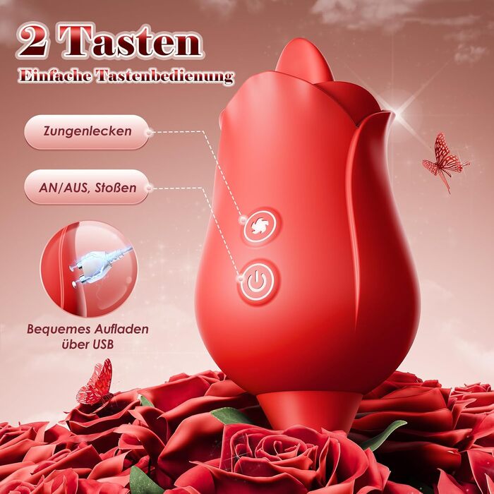 Вібрація для жінок, вібратор-фалоімітатор, секс-іграшка для жінок та пар з 10 функціями штовхання, 10 наборів вібраційних секс-іграшок для облизування язика для жінок, вібратор для клітора та анального сексу, секс-іграшки