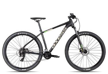 Гірський велосипед Axess Brash MTB Hardtail 16-швидкісна передача Гідравлічні дискові гальма, матово-чорний, 23 дюйми