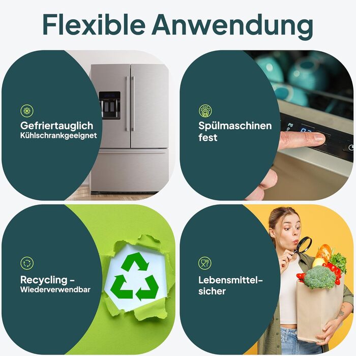 Контейнери для зберігання продуктів uandu з кришками, 2 відділення, набір з 3 предметів для мікрохвильової печі, герметичні контейнери для зберігання продуктів, коробки для приготування їжі, пластикові коробки без BPA з кришками, червоні, 3 x 1200 мл