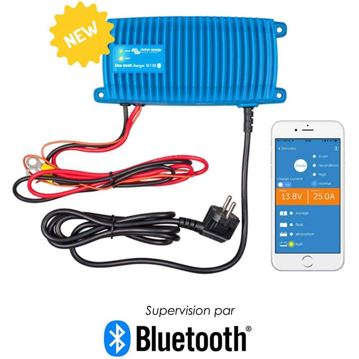 Розумний зарядний пристрій Victron Energy Blue 12 В 17 А 230 В - Автомобільний зарядний пристрій - Підтримувач та десульфатор акум