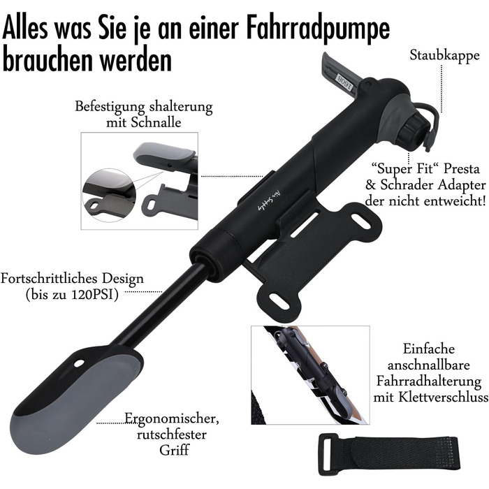 Набір для ремонту велосипедів DAWAY A35 - 16-в-1 мультиінструмент, міні-велосипедний насос, маніпулятори та латки
