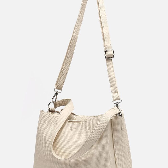 Сумка MISAKO Hobo з регульованою ручкою - Жіночий клатч вечірній - Елегантні сумки для вечірок та заходів Conti Beige 27 X 29 X 12