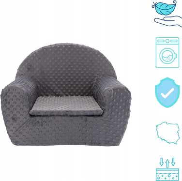 Дитяче крісло 544337 см Сірий Дитячий диван від 1 року Дитячий диван міні-диван дитяче крісло ігровий диван меблі для дитячої кімнати з подушками