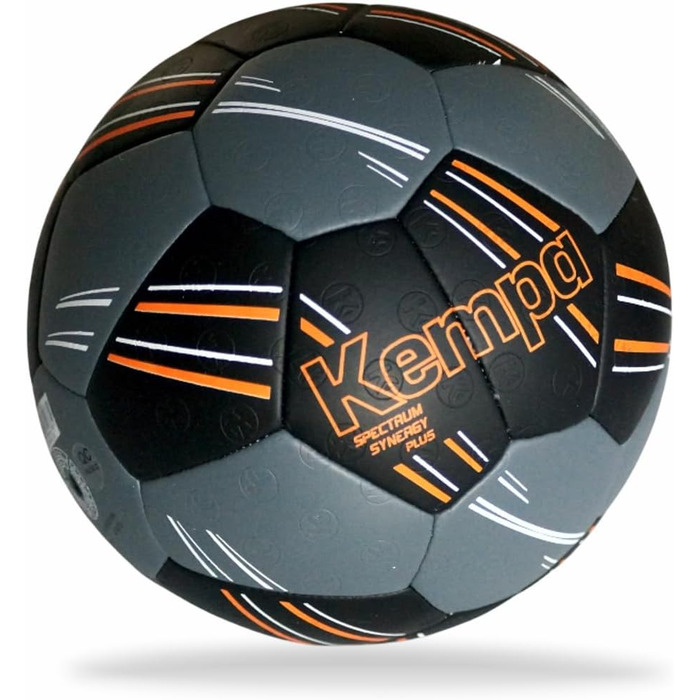 Гандбольний тренувальний та матчевий м&39яч Kempa SPECTRUM SYNERGY PLUS з унікальною 30-панельною конструкцією - підходить для всіх вікових груп - чорний/антрацитовий BLACK / ANTHRA 3 Sport