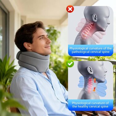Підтримка шиї від болю в шиї, підтримка шиї проти хропіння, шийний бандаж для сну та щоденного використання, м&39який регульований пінопластовий шийний бандаж, зняття тиску на хребті, для чоловіків та жінок