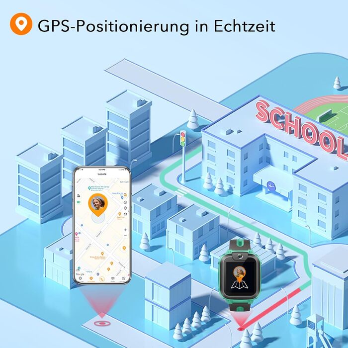 Розумний годинник imoo Z1 для дітей, дитячий годинник 4G з GPS-трекером та SIM-карткою, розумний годинник для дітей з відео- та телефонними дзвінками, водонепроникний IPX8 (рожевий) Z1 Z1 Pink