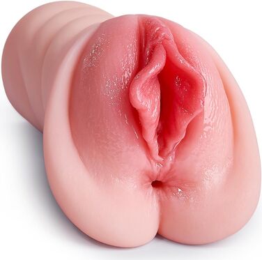 Реалістичний мастурбатор seekheart 2 в 1, з подвійним каналом та 5D текстурою, персиковий