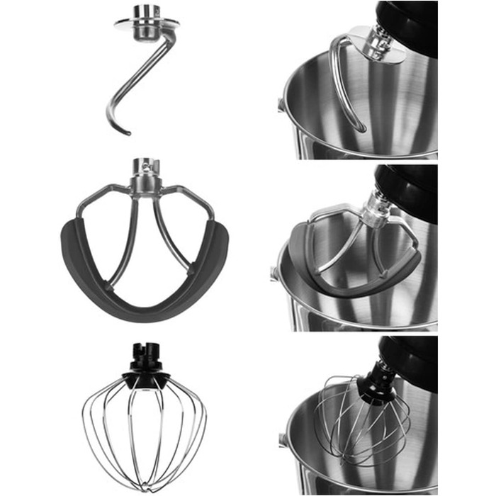 Міксер для кухонного комбайна, багато аксесуарів, чаша з нержавіючої сталі 16746